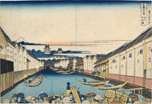 Katsushika Hokusai  Fuji: Nihon-bashi in Edo