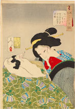 Tsukioka Yoshitoshi Warm, An Urban Widow of the Kansei era [1789-1801]