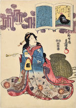 Utagawa Kunisada (Toyokuni III) no. 81, Priest Doin