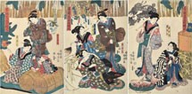 Utagawa Kunisada (Toyokuni III) Spring Play Parody of Seven Women (rare complete s…