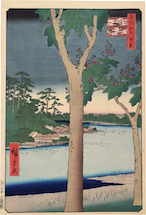 Utagawa Hiroshige Paulownia Plantation at Akasaka