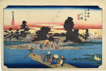 Utagawa Hiroshige Kawasaki, the Rokugo Ferry [2nd Version]