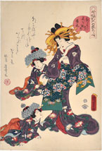 Utagawa Kunisada II Nagao of the Bishuro House in Shin-Yoshiwara