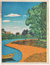 Kishio Koizumi New Verdure at Zenpuku Temple Pond in Suginami (no. 79)