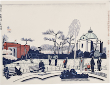 Kishio Koizumi View of Hyokeikan and the Museum at Ueno (no. 90)