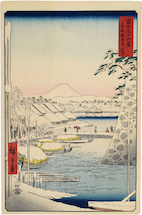 Utagawa Hiroshige no. 3, Sukiyagashi in the Eastern Capital