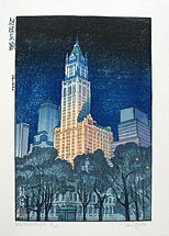 Paul Binnie, New York Night, woodblock print