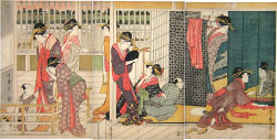 Kitagawa Utamaro triptych